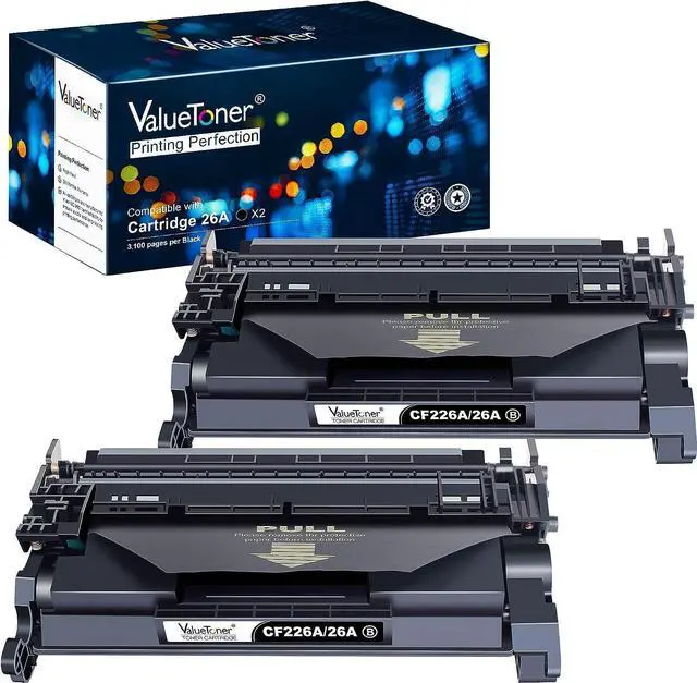 Main image of Valuetoner CF226A CF226X 26A 26X Toner Cartridge Replacement  26A Black for Laserjet Pro M402n M402dn M402d M402dw MFP M426fdw M426fdn M426dw M426 M402 Printer (2 Black)