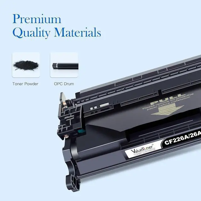 Alt view image 3 of 7 - Valuetoner CF226A CF226X 26A 26X Toner Cartridge Replacement  26A Black for Laserjet Pro M402n M402dn M402d M402dw MFP M426fdw M426fdn M426dw M426 M402 Printer (2 Black)