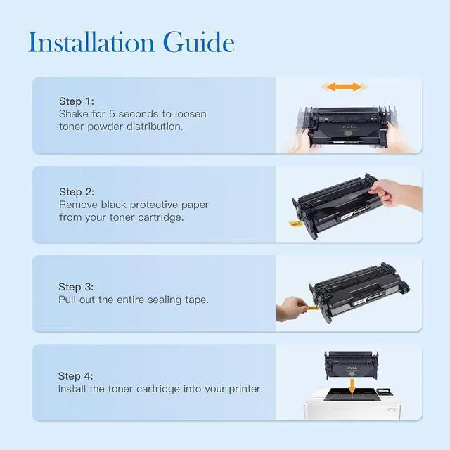 Alt view image 6 of 7 - Valuetoner CF226A CF226X 26A 26X Toner Cartridge Replacement  26A Black for Laserjet Pro M402n M402dn M402d M402dw MFP M426fdw M426fdn M426dw M426 M402 Printer (2 Black)