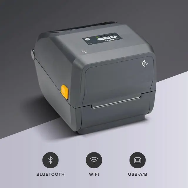 Alt view image 2 of 6 - Ze bra ZD421 Thermal Transfer Desktop Printer 203 dpi Print Width 4-inch Wired USB and 802.11ac Connectivity ZD4A042-301W01EZ, Requires Thermal Ribbon for Use