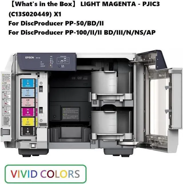 Alt view image 4 of 4 - PJIC3-C13S020449 Light Magenta Ink Cartridge (1-Pack) for DiscProducer PP-100 in Retail Packaging