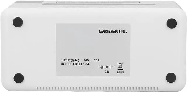 Alt view image 2 of 7 - Jeanoko Desktop Printing Machine, No Ink No Ribbon 100-240V High Efficiency Thermal Label Printer with 25.4-80mm Loading Width for Retail Industry