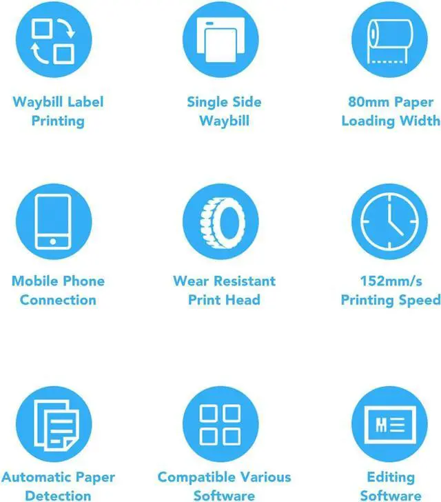 Alt view image 4 of 7 - Jeanoko Desktop Printing Machine, No Ink No Ribbon 100-240V High Efficiency Thermal Label Printer with 25.4-80mm Loading Width for Retail Industry