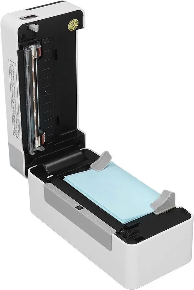 Alt view image 3 of 7 - Jeanoko Desktop Printing Machine, No Ink No Ribbon 100-240V High Efficiency Thermal Label Printer with 25.4-80mm Loading Width for Retail Industry