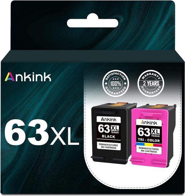 Ankink 4x Capacity 63XL Ink Cartridges Black and Color Combo