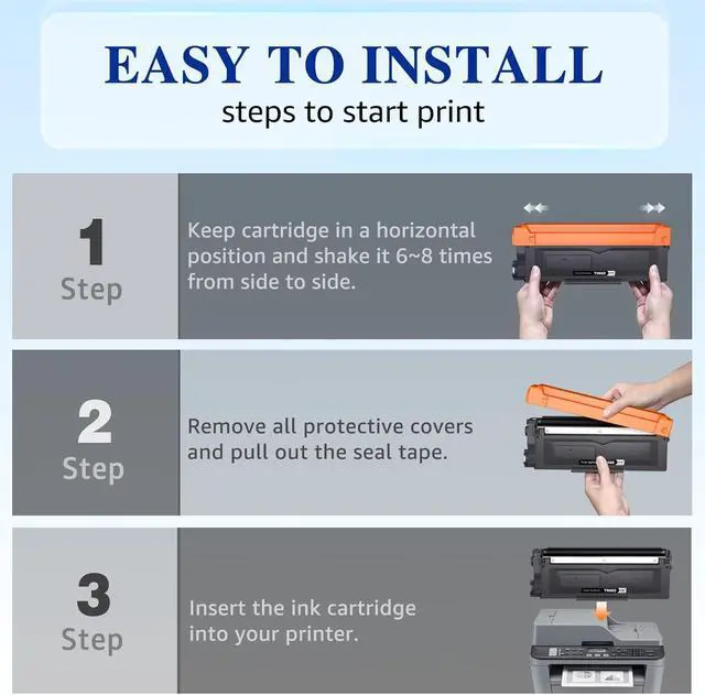 Alt view image 4 of 7 - HaloFox Compatible Toner Cartridge Replacement TN660 TN-660 TN630 TN-630 MFC-L2700DW HL-L2300D HL-L2360DW HL-L2320D HL-2340DW HL-2380DW DCP-L2540DW Printer (Black, 2-Pack)