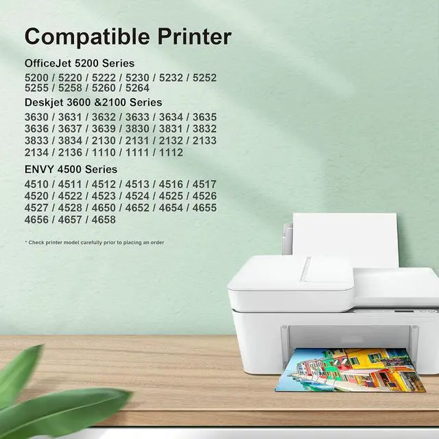 Alt view image 2 of 7 - 63XL Black Ink Cartridge (2-Pack), Replacement  Ink 63 63XL Black Ink Cartridge  OfficeJet 3830 4650 4655 5200 5255 Envy 4520 4510 4512 5260 DeskJet 1112 3633 3639 F6U62AN,Remanufactured