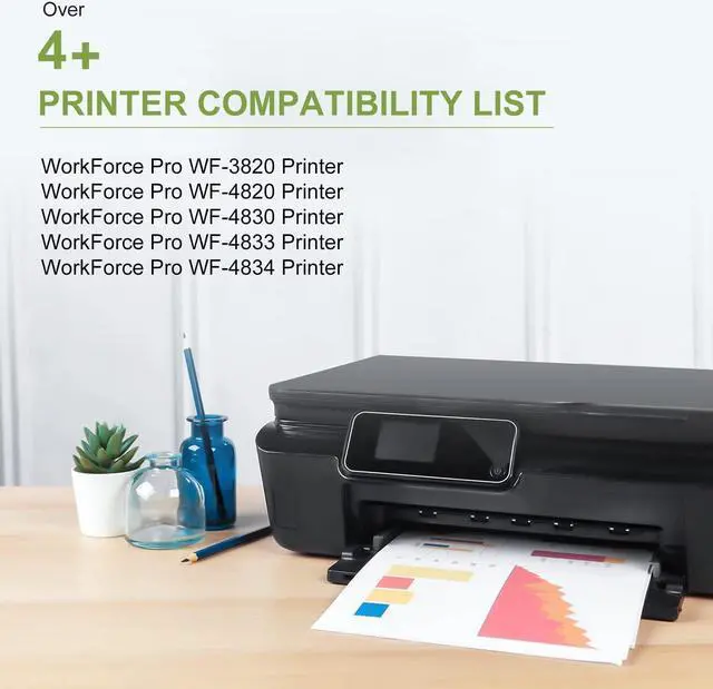 Alt view image 2 of 6 - 5 Pack 822XL Remanufactured Replacement  822XL Ink Cartridges T822XL  Workforce Pro WF-3820 WF-4820 WF-4830 WF-4833 WF-4834 Printers (2 Black, 1 Cyan, 1 Magenta, 1 Yellow)