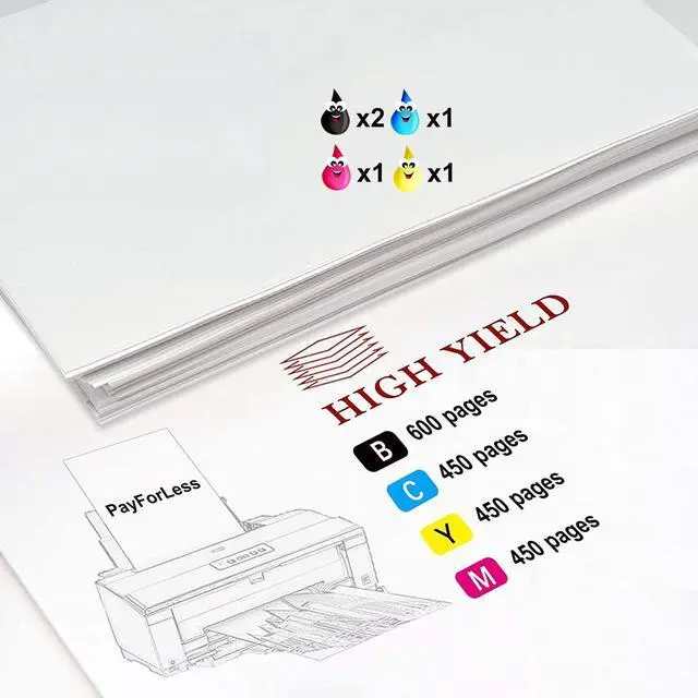 Alt view image 3 of 7 - 212XL Ink Cartridges  212XL T212XL 212 XL for Expression Home Epson XP-4100 Epson XP-4105 Workforce WF-2830 WF-2850 Printer 5pack(2 Black Cyan Magenta Yellow)