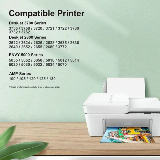 Alt view image 2 of 7 - 65XL Black and Color Combo Pack Remanufactured Ink  65XL 65 XL for Deskjet 2680 2655 2652 2635 DeskJet 3755 3752 3772 3720 Envy 5058 5052 5055 5034 5032 AMP 100 105 120 (Black, Tri-Color)