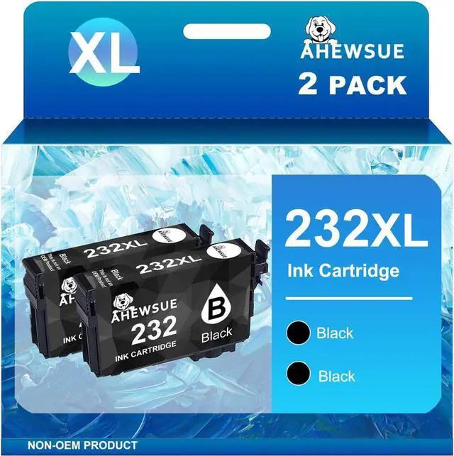 Main image of 232XL Ink Cartridges Remanufactured Replacement  232 XL Black Ink Cartridges for XP-4200 XP-4205 WF-2930 WF-2950 Printer(2 Black 232XL Ink Cartridges)
