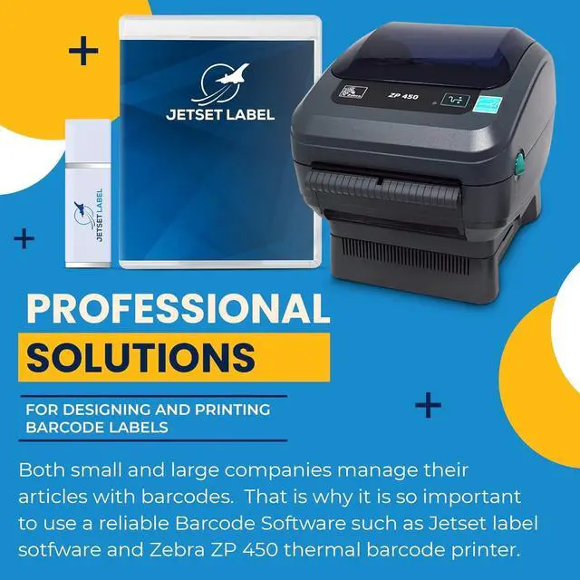 Alt view image 5 of 7 - Ze bra ZP450 (ZP 450) Label Thermal Bar Code Printer | USB, Serial, and Parallel Connectivity 203 DPI Resolution | Made for UPS WorldShip | Includes Jetset Software