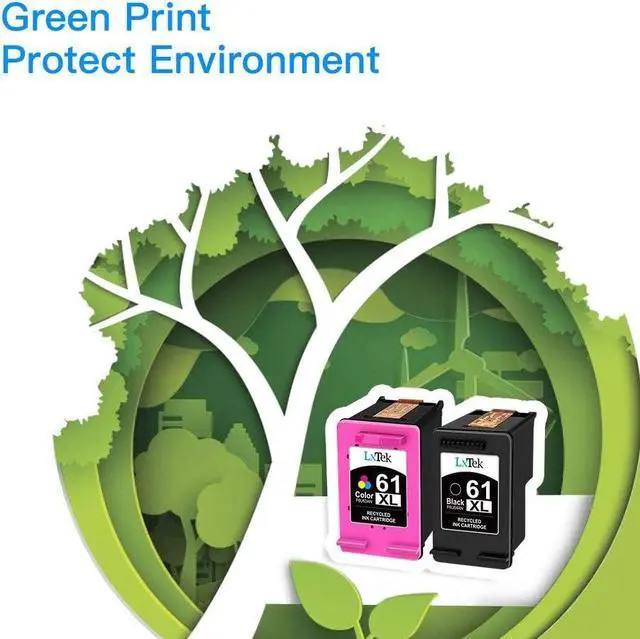 Alt view image 4 of 6 - LxTek Remanufactured Ink Cartridge Replacement  61XL 61 XL to Compatible with Envy 4500 5530 5535 Deskjet 2540 1010 Officejet 4632 4634, High Yield(1 Black,1 Tri-Color, 2 Pack)