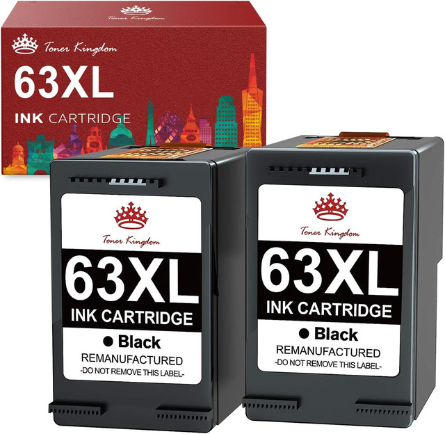 Cool Toner 63 XL Ink Cartridges 4-Pack For HP Envy, OfficeJet, DeskJet – Black, Cyan, Magenta, Yellow