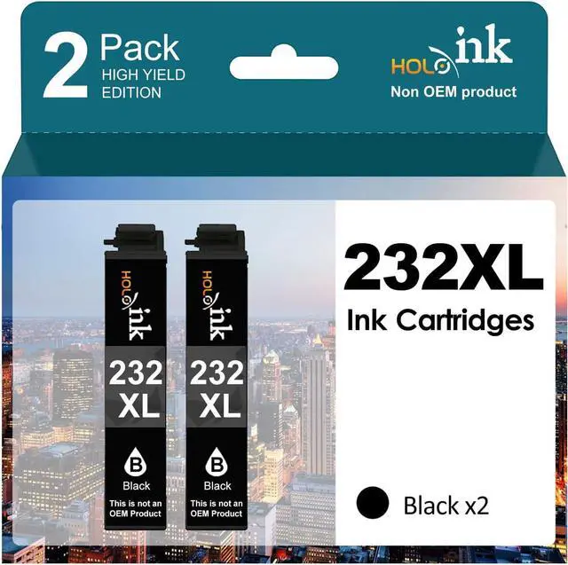 Main image of 232XL Ink Cartridges Remanufactured Replacement  232 Ink Cartridge 232XL for Expression Home XP-4200 XP-4205 Workforce WF-2930 WF-2950 Printer (2 Black)