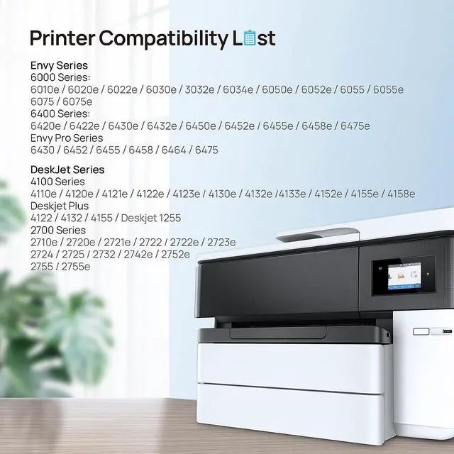 Alt view image 2 of 5 - 67XL Black Ink Cartridge Replacement  Ink 67 67XL Compatible with Envy 6000 6055e 6400e 6455e 6458e DeskJet 2755e 2700 4100 4155e Printer (2 Black)