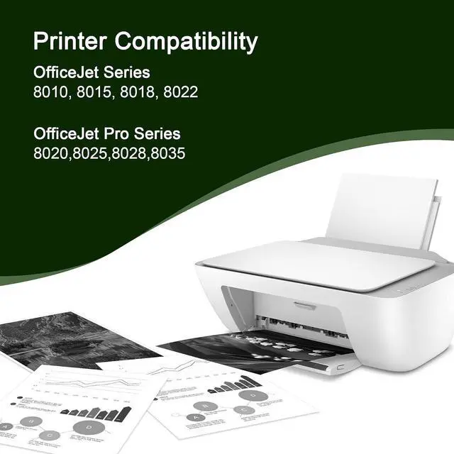 Alt view image 2 of 7 - WISETA 910XL Ink Cartridges Printer 910 Black Compatible with Officejet Pro 8025e 8028e 8035e 8028 8025 (2 Cartridges)
