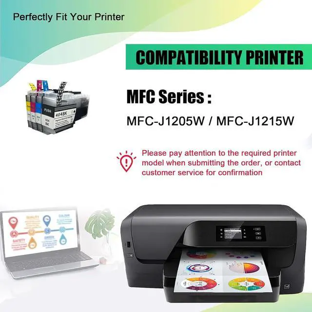 Alt view image 2 of 7 - JENKEM Replacement LC404 Ink Cartridge Compatible for Brother LC-404 LC 404 LC404BK Ink Cartridges Work for MFC-J1205W MFC-J1215W Printers Combo Pack