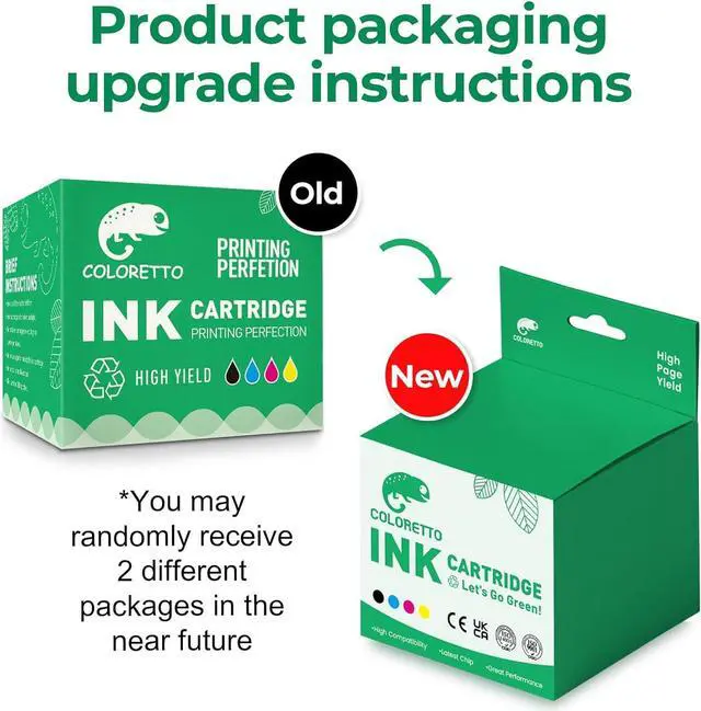 Alt view image 5 of 7 - COLORETTO 62XL Printer Ink Replacement  62 XL use with Envy 7640 5660 5540 5640 7645 Officejet 5740 200 250 258 Ink Cartridge Combo Pack (1 Black 1 Color)