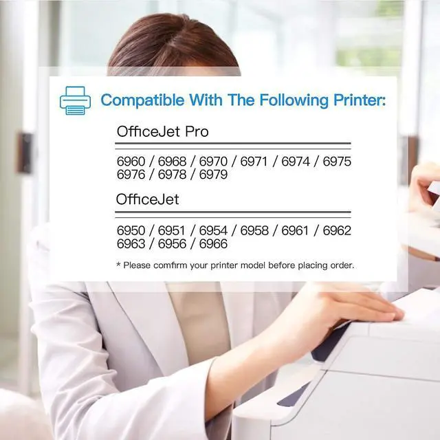 Alt view image 2 of 5 - LxTek Compatible Ink Cartridge Replacement  902XL 902 to use with Officejet 6978 6968 6962 6954 6975 Printers (2 Pack)