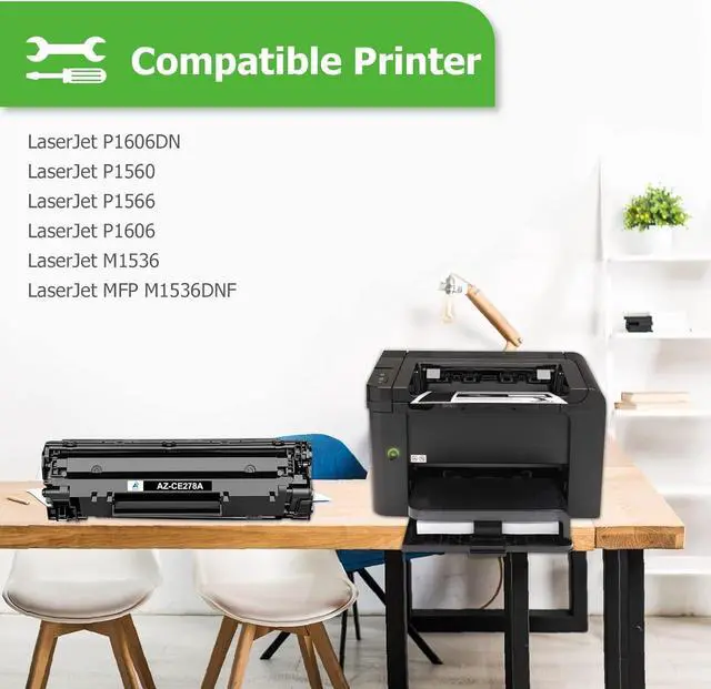 Alt view image 3 of 7 - Aztech Compatible  78A Toner Cartridge Replacement for CE278A Replacement  Laserjet P1606dn 1536dnf 1606dn MFP M1536dnf P1606 M1536 P1560 P1566 Toner Printer Ink (Black, 2-Pack)