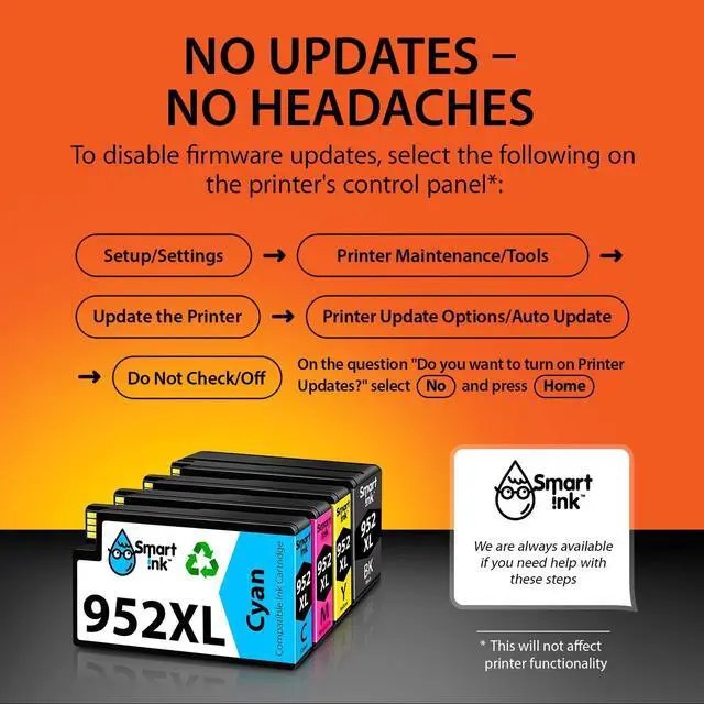 Alt view image 4 of 7 - Smart Ink Compatible Ink Cartridge Replacement  952XL 952 XL (4 Combo Pack) to use with OfficeJet Pro 8710 8720 7740 8210 8715 7720 8702 8725 8740 8730 8700 8200 (Black, Cyan, Magenta, Yellow)