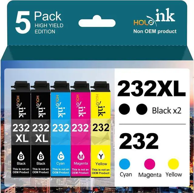 Main image of 232XL Remanufactured Ink Cartridge Replacement  232 Ink Cartridges 232XL for Expression Home XP-4200 XP-4205 Workforce WF-2930 WF-2950 Printer (5 Pack, 2 Black & CMY)