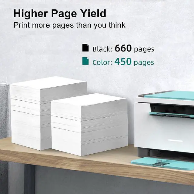 Alt view image 3 of 7 - 67XL Ink Cartridges Black Color Combo Pack Replacement  67, Ink 67,for Envy 6055e 6000, for DeskJet 2755e 2700 4155e 4100 6055 6455e 6400 4100e 2700e 6455 4155 2742e 2755 Printer(2-Pack)