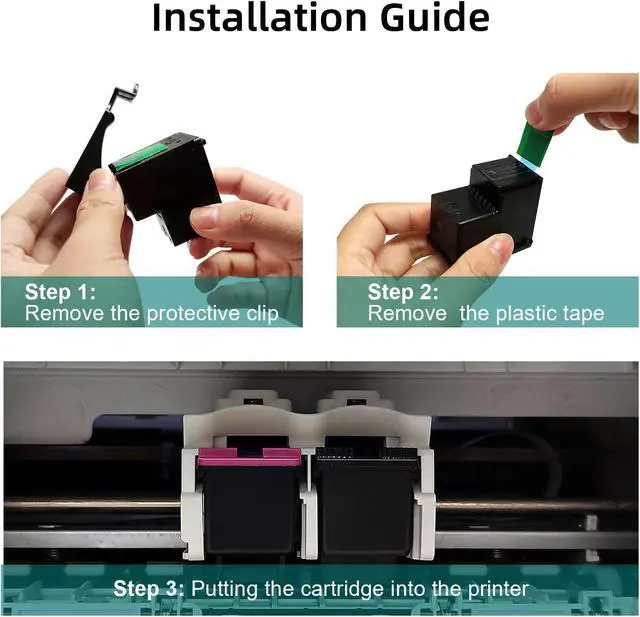 Alt view image 6 of 7 - 67XL Ink Cartridges Black Color Combo Pack Replacement  67, Ink 67,for Envy 6055e 6000, for DeskJet 2755e 2700 4155e 4100 6055 6455e 6400 4100e 2700e 6455 4155 2742e 2755 Printer(2-Pack)