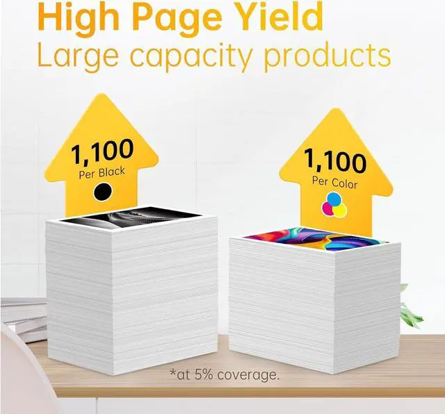 Alt view image 4 of 7 - LEMERO 822XL Ink Cartridges Combo Pack Remanufactured Replacement  822XL 822 for Workforce Pro WF-3820 WF-4830 WF-4833 WF-4820 (4 Pack Black Cyan Magenta Yellow, Ink 822)