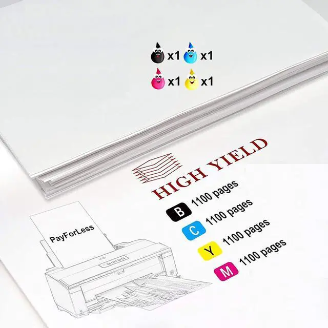 Alt view image 3 of 6 - 812XL Remanufactured  812XL Ink Cartridges Epson  812XL T812XL 812 XL  Workforce Pro WF-7840 WF-7820 WF-7310 EC-C7000 Printer (4 Pack,BCMY)