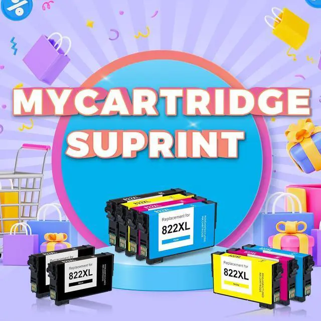 Alt view image 6 of 7 - MYCARTRIDGE SUPRINT 822XL Ink Cartridge Remanufactured Ink Cartridge Replacement  822XL 822 XL T822 T822XL Combo Pack for Workforce Pro WF-3820 WF-4833 WF-4830 WF-4820 Printer Color 822
