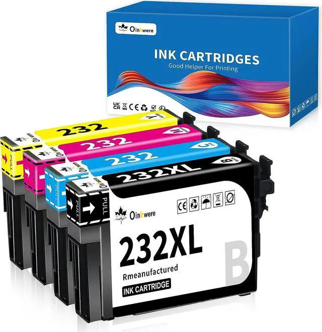 Main image of OINKWERE 232XL Ink Cartridges Remanufactured Replacement 232 Ink Cartridges Combo Pack 232 XL T232XL Compatible for XP-4200 XP-4205 WF-2930 WF-2950 Printer (4 Pack)