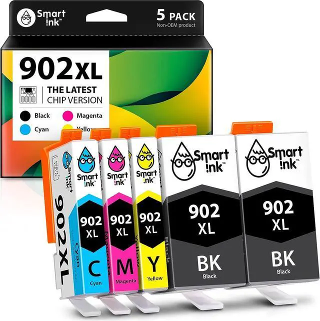 Main image of Smart Ink Compatible Ink Cartridge Replacement  902 XL 902XL (2 Black XL & C/M/Y XL 5 Combo Pack) to use with Officejet Pro 6978 6968 6974 6975 6960 Officejet 6951 6954 6956 6958 Printers