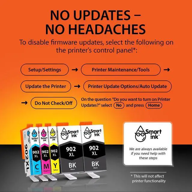 Alt view image 3 of 7 - Smart Ink Compatible Ink Cartridge Replacement  902 XL 902XL (2 Black XL & C/M/Y XL 5 Combo Pack) to use with Officejet Pro 6978 6968 6974 6975 6960 Officejet 6951 6954 6956 6958 Printers