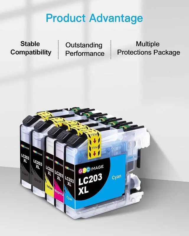 Alt view image 4 of 7 - GPC Image Compatible Ink Cartridge Replacement  LC203XL LC203 to use with MFC-J480DW MFC-J680DW MFC-J880DWMFC-J485DW MFC-J4620DW MFCJ5720DW (4 Black, 2 Cyan, 2 Magenta, 2 Yellow, 10-Pack)
