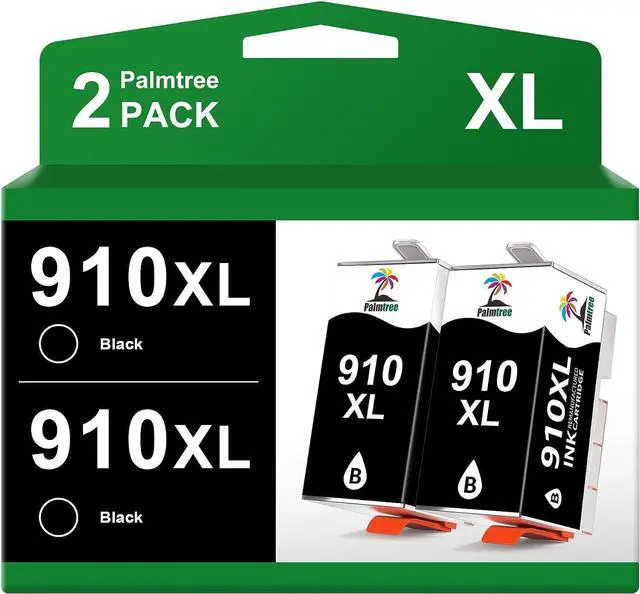 Main image of 910 XL Black Ink Cartridges  Printers  910XL Black Ink Cartridges Compatible with OfficeJet Pro 8020 8025 8028 8035 OfficeJet 8015 8010 8018 8022 Printer (2 Black 910XL Ink Cartridges)