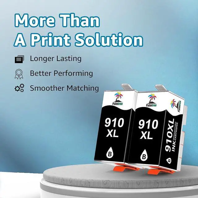 Alt view image 4 of 7 - 910 XL Black Ink Cartridges  Printers  910XL Black Ink Cartridges Compatible with OfficeJet Pro 8020 8025 8028 8035 OfficeJet 8015 8010 8018 8022 Printer (2 Black 910XL Ink Cartridges)