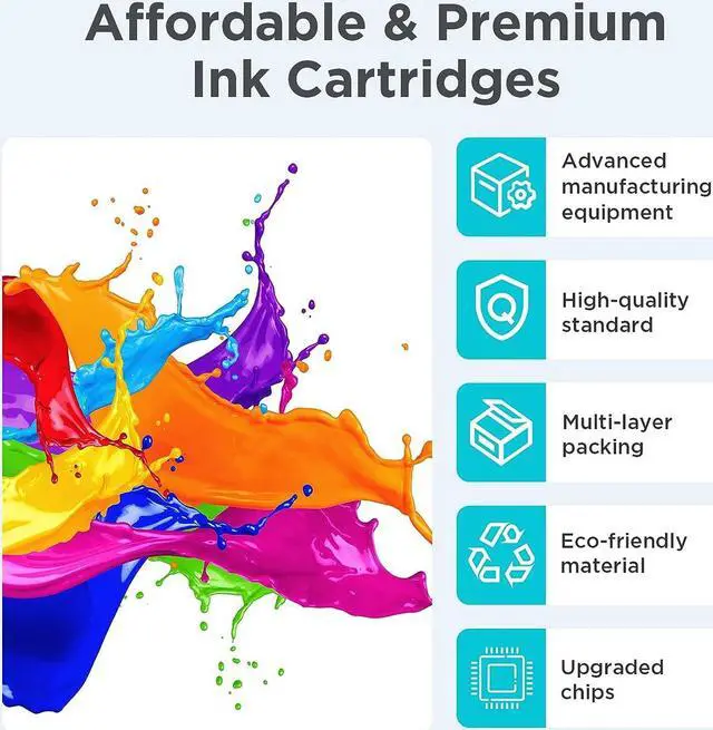 Alt view image 6 of 7 - Yocare 564XL High-Yield Ink Cartridges (5-Pack), Replacement  564 Combo Pack, Compatible Photosmart 5520 6520 7510 7520 DeskJet 3520 Premium C309A C410A Printer (2BK/C/M/Y)
