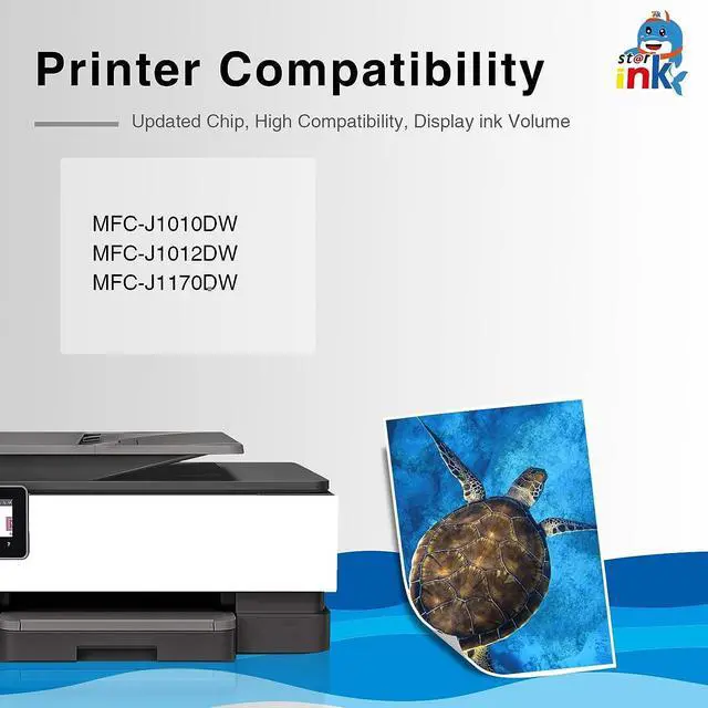 Alt view image 2 of 6 - LC401XL Ink Cartridges  Printer, Replacement  LC401 LC-401 401xl (BK/C/M/Y) Compatible with Brother MFC-J1010DW MFC-J1012DW MFC-J1170DW Printer(4-Pack)
