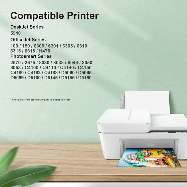 Alt view image 2 of 6 - 98 95 Ink Cartridges Combo Pack Remanufactured Ink  98 95 Work with Officejet 150 100 6310 H470, PhotoSmart 8050 C4180 C4150 D5160, Deskjet 460 5940 (Black, Tri-Color,2 Pack)