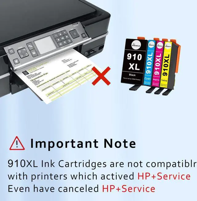 Alt view image 7 of 7 - 910XL Ink Cartridges Combo Pack Replacement  910 XL Ink Compatible with OfficeJet Pro 8020 8025 8028 8035 8030 8010 8015 8018 8022 Printer (Black Cyan Magenta Yellow- 4 Pack)