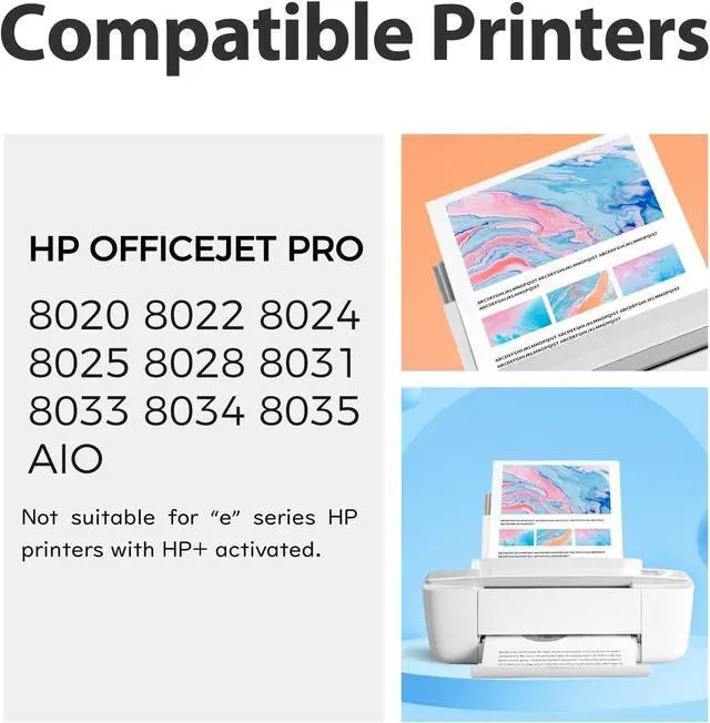 Alt view image 2 of 7 - 910XL Ink Cartridges Combo Pack Printers Remanufactured Ink Cartridge Replacement 910 XL Ink for OfficeJet Pro 8020 8022 8025 8028 8034 8035 (4 Pack) HP910XL HP910