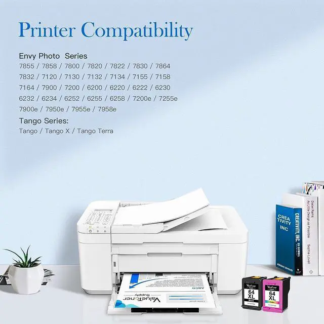 Alt view image 2 of 6 - Valuetoner Supply 64xl Remanufactured Ink Cartridge Replacement 64xl Ink Cartridge Combo Pack for Envy Photo 7858 7855 7155 6255 6252 7120 6232 7158 7164 5542 7255e 7955e 7958e Printer (2 Pack)