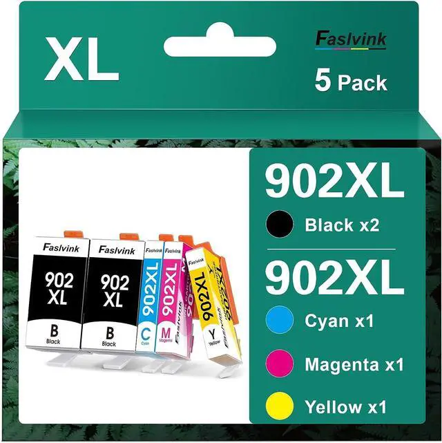 Main image of 902XL Ink Cartridges Combo Pack,with Updated Chip,Replacement  902XL 902 XL Work with Officejet Pro 6978 6968 6970 6962 6975 6958 6950 Printer (902XL,2 Black, 1 Cyan, 1 Magenta, 1 Yellow)