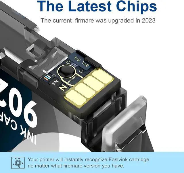 Alt view image 6 of 7 - 902XL Ink Cartridges Combo Pack,with Updated Chip,Replacement  902XL 902 XL Work with Officejet Pro 6978 6968 6970 6962 6975 6958 6950 Printer (902XL,2 Black, 1 Cyan, 1 Magenta, 1 Yellow)