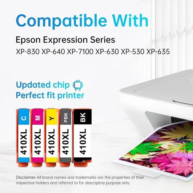 Alt view image 3 of 7 - LEMERO 410XL Remanufactured Ink Cartridge Replacement  410XL 410 XL T410XL for Expression XP-7100 XP-640 XP-830 XP-630 XP-530 XP-635 (Black Cyan Magenta Yellow Photo Black, 5 Pack)