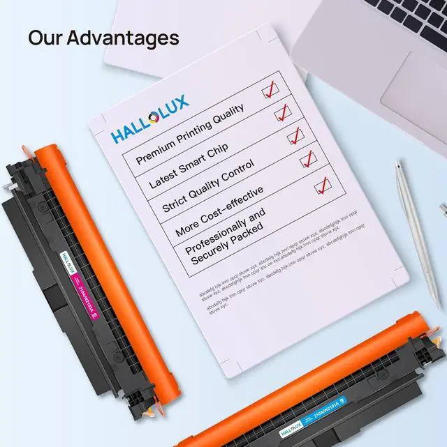 Alt view image 5 of 6 - 210A Toner Cartridges 4 Pack 210X (No Chip) Replacement  210A 210X W2100A W2100X Compatible with Color MFP 4301fdw 4301fdn Pro 4201dw 4201dn Series Printer Ink (Black Cyan Yellow Magenta)