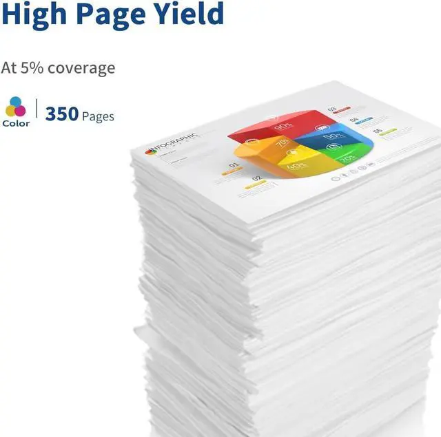 Alt view image 3 of 6 - Relcolor Replacement  HP61 XL 61 XL 61XL Ink Cartridge Color Combo for Envy 4500 5530 4502 5534 5535 Deskjet 2540 3050 1000 1510 1512 1010 1056 OfficeJet 4630 4635 2620 Printer HP61XL