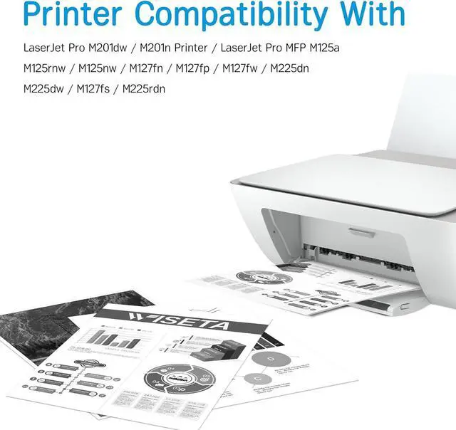 Alt view image 2 of 7 - 83A Toner Replacement  83A CF283A Toner Cartridge to Compatible with Laserjet Pro MFP M201dw, 125nw, M127fw, M127fn, M225dw, M225d, M125a Printer (2 Black)